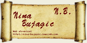 Nina Bujagić vizit kartica
